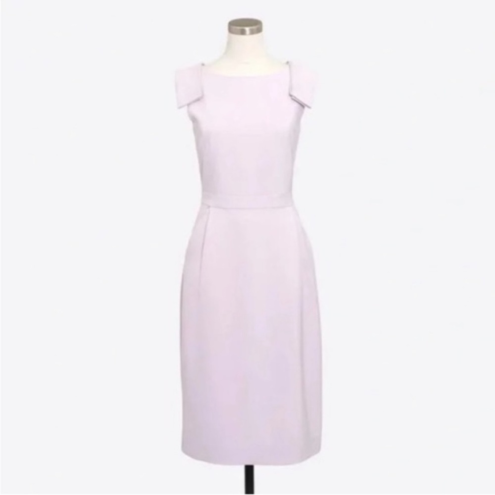 J. Crew Lavender Suiting Bow Dress